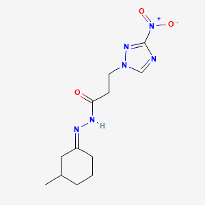 N-(3-METHYLCYCLOHEXYLIDEN)-3-(3-NITRO-1H-1,2,4-TRIAZOL-1-YL)PROPANOHYDRAZIDE