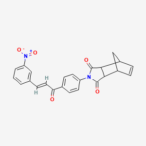 4-{4-[3-(3-nitrophenyl)acryloyl]phenyl}-4-azatricyclo[5.2.1.0~2,6~]dec-8-ene-3,5-dione