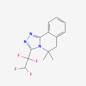 molecular formula C14H13F4N3 B5269356 5,5-dimethyl-3-(1,1,2,2-tetrafluoroethyl)-5,6-dihydro[1,2,4]triazolo[3,4-a]isoquinoline 