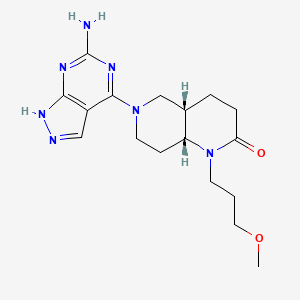 (4aS*,8aR*)-6-(6-amino-1H-pyrazolo[3,4-d]pyrimidin-4-yl)-1-(3-methoxypropyl)octahydro-1,6-naphthyridin-2(1H)-one