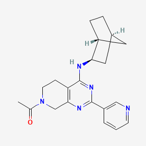 7-acetyl-N-[(1R*,2R*,4S*)-bicyclo[2.2.1]hept-2-yl]-2-pyridin-3-yl-5,6,7,8-tetrahydropyrido[3,4-d]pyrimidin-4-amine