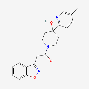 molecular formula C20H21N3O3 B5269417 1-(1,2-benzisoxazol-3-ylacetyl)-4-(5-methylpyridin-2-yl)piperidin-4-ol 