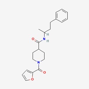 molecular formula C21H26N2O3 B5269457 1-(furan-2-carbonyl)-N-(4-phenylbutan-2-yl)piperidine-4-carboxamide 