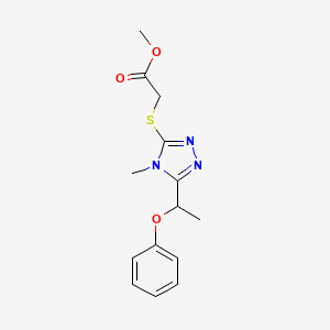 methyl {[4-methyl-5-(1-phenoxyethyl)-4H-1,2,4-triazol-3-yl]thio}acetate