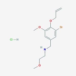 N-[(3-bromo-5-methoxy-4-prop-2-enoxyphenyl)methyl]-2-methoxyethanamine;hydrochloride