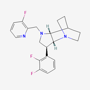 molecular formula C21H22F3N3 B5269568 (2R,3S,6R)-3-(2,3-difluorophenyl)-5-[(3-fluoropyridin-2-yl)methyl]-1,5-diazatricyclo[5.2.2.02,6]undecane 