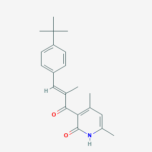 3-[(2E)-3-(4-Tert-butylphenyl)-2-methylprop-2-enoyl]-4,6-dimethyl-1,2-dihydropyridin-2-one