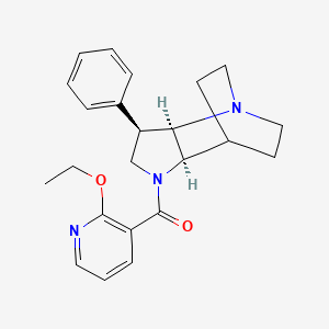 molecular formula C23H27N3O2 B5269625 (2-ethoxypyridin-3-yl)-[(2R,3R,6R)-3-phenyl-1,5-diazatricyclo[5.2.2.02,6]undecan-5-yl]methanone 