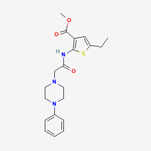 molecular formula C20H25N3O3S B5269647 methyl 5-ethyl-2-{[(4-phenyl-1-piperazinyl)acetyl]amino}-3-thiophenecarboxylate 