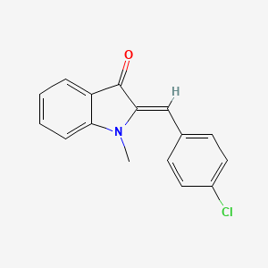 2-[(Z)-1-(4-CHLOROPHENYL)METHYLIDENE]-1-METHYL-1H-INDOL-3-ONE