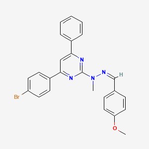 molecular formula C25H21BrN4O B5269698 4-methoxybenzaldehyde [4-(4-bromophenyl)-6-phenyl-2-pyrimidinyl](methyl)hydrazone 