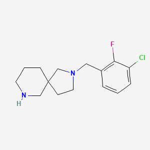 molecular formula C15H20ClFN2 B5269723 2-(3-chloro-2-fluorobenzyl)-2,7-diazaspiro[4.5]decane dihydrochloride 