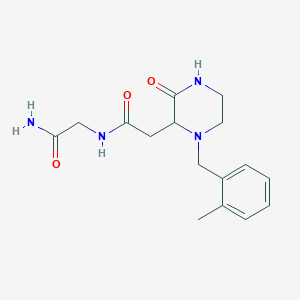 molecular formula C16H22N4O3 B5269731 N~2~-{[1-(2-methylbenzyl)-3-oxo-2-piperazinyl]acetyl}glycinamide 