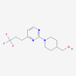 {1-[4-(3,3,3-trifluoropropyl)pyrimidin-2-yl]piperidin-4-yl}methanol