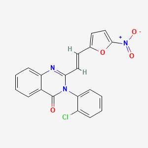 3-(2-CHLOROPHENYL)-2-[(1E)-2-(5-NITROFURAN-2-YL)ETHENYL]-3,4-DIHYDROQUINAZOLIN-4-ONE