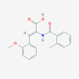 (Z)-3-(2-methoxyphenyl)-2-[(2-methylbenzoyl)amino]prop-2-enoic acid