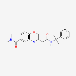 N,N,4-trimethyl-3-{2-[(1-methyl-1-phenylethyl)amino]-2-oxoethyl}-3,4-dihydro-2H-1,4-benzoxazine-6-carboxamide