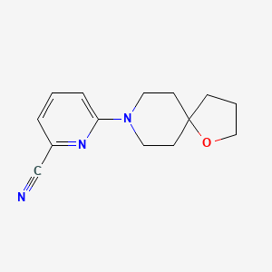 molecular formula C14H17N3O B5269794 6-(1-oxa-8-azaspiro[4.5]dec-8-yl)-2-pyridinecarbonitrile 