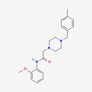 molecular formula C21H27N3O2 B5269806 N-(2-METHOXYPHENYL)-2-{4-[(4-METHYLPHENYL)METHYL]PIPERAZIN-1-YL}ACETAMIDE 