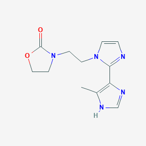 3-[2-(5'-methyl-1H,3'H-2,4'-biimidazol-1-yl)ethyl]-1,3-oxazolidin-2-one