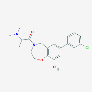 7-(3-chlorophenyl)-4-[2-(dimethylamino)propanoyl]-2,3,4,5-tetrahydro-1,4-benzoxazepin-9-ol