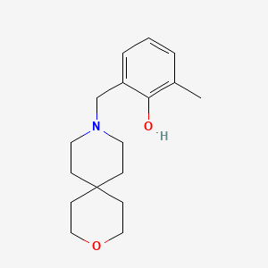 molecular formula C17H25NO2 B5269846 2-methyl-6-(3-oxa-9-azaspiro[5.5]undec-9-ylmethyl)phenol 