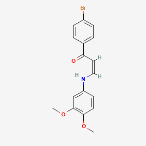 1-(4-bromophenyl)-3-[(3,4-dimethoxyphenyl)amino]-2-propen-1-one