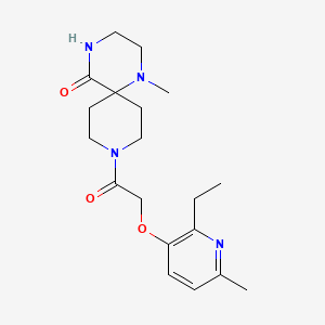 molecular formula C19H28N4O3 B5269914 9-{[(2-ethyl-6-methylpyridin-3-yl)oxy]acetyl}-1-methyl-1,4,9-triazaspiro[5.5]undecan-5-one 