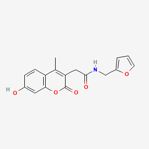 N-(furan-2-ylmethyl)-2-(7-hydroxy-4-methyl-2-oxo-2H-chromen-3-yl)acetamide