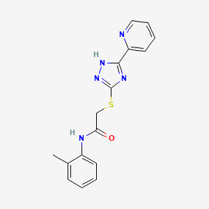 molecular formula C16H15N5OS B5269932 N-(2-methylphenyl)-2-{[5-(2-pyridinyl)-4H-1,2,4-triazol-3-yl]thio}acetamide 