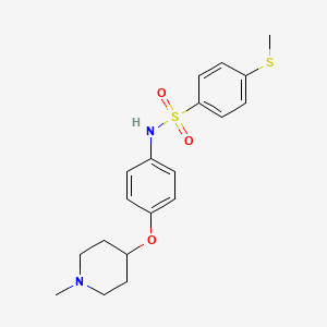 N-{4-[(1-methyl-4-piperidinyl)oxy]phenyl}-4-(methylthio)benzenesulfonamide