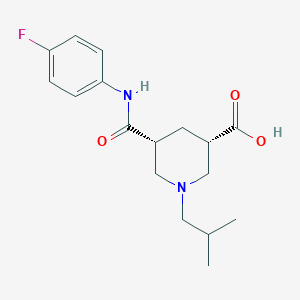 (3S*,5R*)-5-{[(4-fluorophenyl)amino]carbonyl}-1-isobutyl-3-piperidinecarboxylic acid