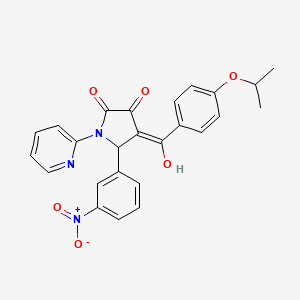 3-hydroxy-4-(4-isopropoxybenzoyl)-5-(3-nitrophenyl)-1-(2-pyridinyl)-1,5-dihydro-2H-pyrrol-2-one