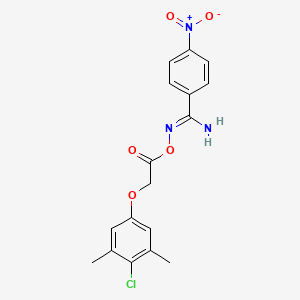 N'-{[(4-chloro-3,5-dimethylphenoxy)acetyl]oxy}-4-nitrobenzenecarboximidamide