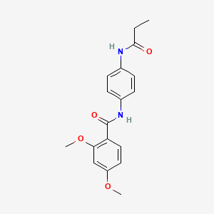 molecular formula C18H20N2O4 B5269990 2,4-dimethoxy-N-[4-(propanoylamino)phenyl]benzamide 