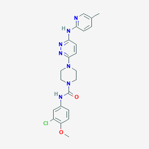 N-(3-chloro-4-methoxyphenyl)-4-{6-[(5-methyl-2-pyridinyl)amino]-3-pyridazinyl}-1-piperazinecarboxamide