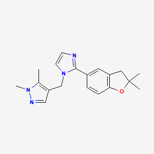 4-{[2-(2,2-dimethyl-2,3-dihydro-1-benzofuran-5-yl)-1H-imidazol-1-yl]methyl}-1,5-dimethyl-1H-pyrazole