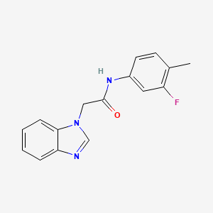 2-(1H-benzimidazol-1-yl)-N-(3-fluoro-4-methylphenyl)acetamide