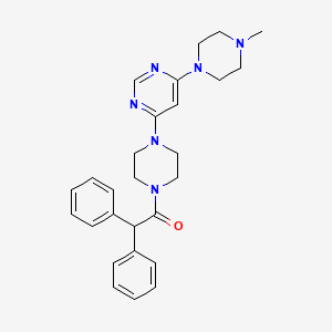 4-[4-(diphenylacetyl)-1-piperazinyl]-6-(4-methyl-1-piperazinyl)pyrimidine