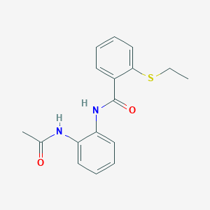 molecular formula C17H18N2O2S B5270063 N-[2-(acetylamino)phenyl]-2-(ethylthio)benzamide 