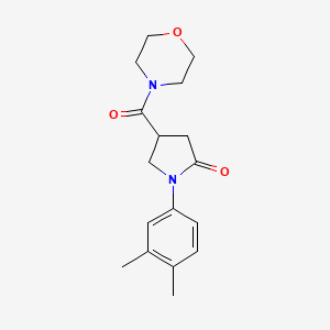 molecular formula C17H22N2O3 B5270067 1-(3,4-dimethylphenyl)-4-(morpholin-4-ylcarbonyl)pyrrolidin-2-one 