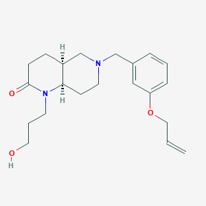 molecular formula C21H30N2O3 B5270083 (4aS*,8aR*)-6-[3-(allyloxy)benzyl]-1-(3-hydroxypropyl)octahydro-1,6-naphthyridin-2(1H)-one 