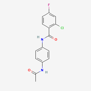 2-CHLORO-N-(4-ACETAMIDOPHENYL)-4-FLUOROBENZAMIDE