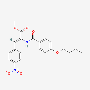 methyl (Z)-2-[(4-butoxybenzoyl)amino]-3-(4-nitrophenyl)prop-2-enoate