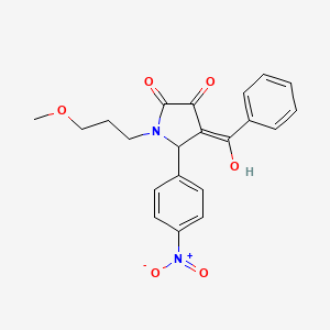 4-benzoyl-3-hydroxy-1-(3-methoxypropyl)-5-(4-nitrophenyl)-2,5-dihydro-1H-pyrrol-2-one