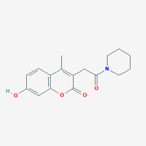 7-hydroxy-4-methyl-3-[2-oxo-2-(piperidin-1-yl)ethyl]-2H-chromen-2-one