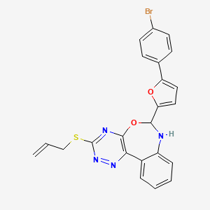 3-(allylthio)-6-[5-(4-bromophenyl)-2-furyl]-6,7-dihydro[1,2,4]triazino[5,6-d][3,1]benzoxazepine