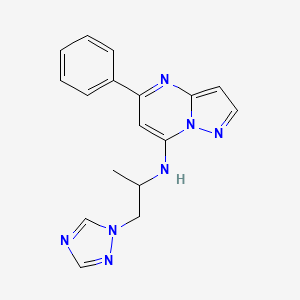 N-[1-methyl-2-(1H-1,2,4-triazol-1-yl)ethyl]-5-phenylpyrazolo[1,5-a]pyrimidin-7-amine