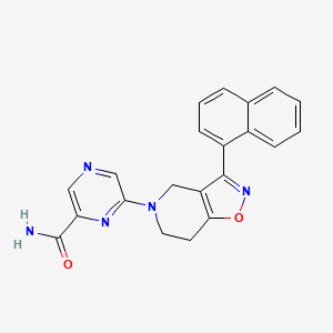 molecular formula C21H17N5O2 B5270263 6-[3-(1-naphthyl)-6,7-dihydroisoxazolo[4,5-c]pyridin-5(4H)-yl]pyrazine-2-carboxamide 