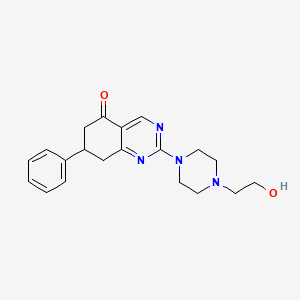 2-[4-(2-HYDROXYETHYL)PIPERAZIN-1-YL]-7-PHENYL-5,6,7,8-TETRAHYDROQUINAZOLIN-5-ONE